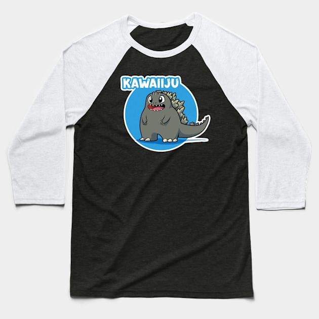 Kawaii Godzilla Baseball T-Shirt by Nerdology